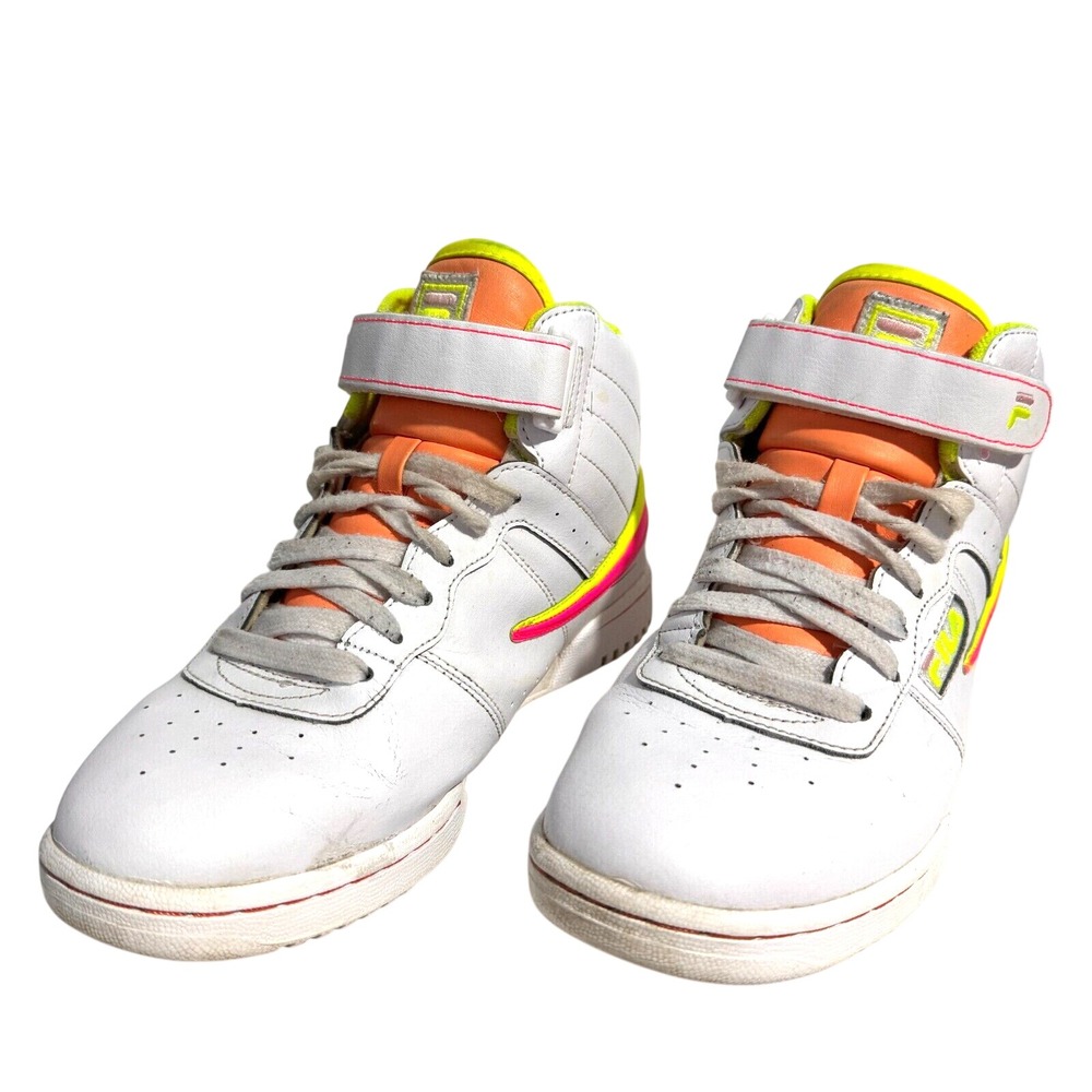 Women's Fila‎ F-13 White | Lime Green | Hot Pink Sneakers size 7.5